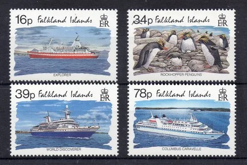594-597 Falkland 1993 Toerisme schepen pinguins - ships - schiff postfris/mnh
