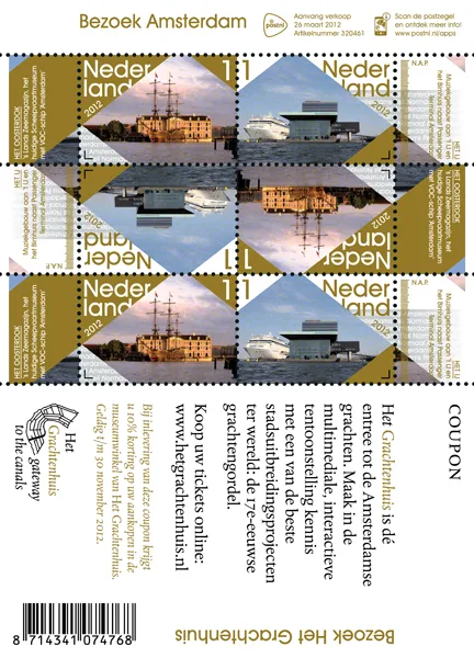 Nederland V2912-2913 Europa bezoek Amsterdam 2012 vel/sheetlet postfris/mnh