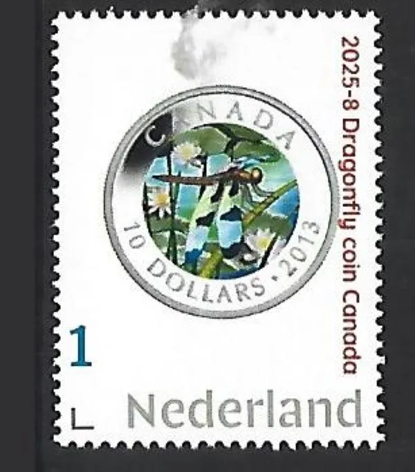 Nederland 2025-8 Insect: Dragonfly coin Canada postfris/mnh