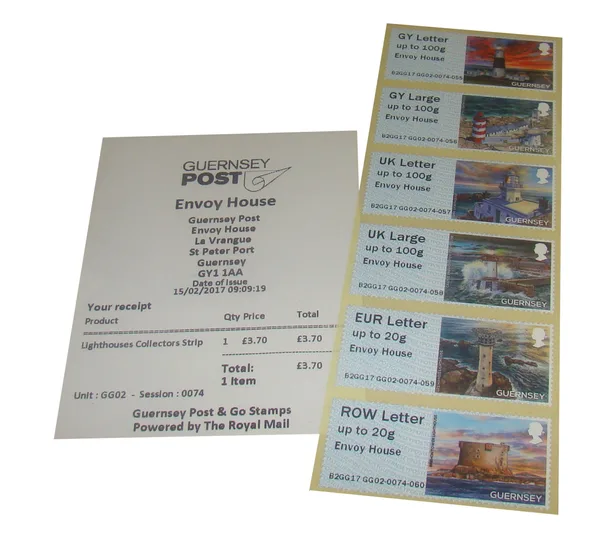 Guernsey 2017 Lighthouses post & Go ovpt Envoy house mnh