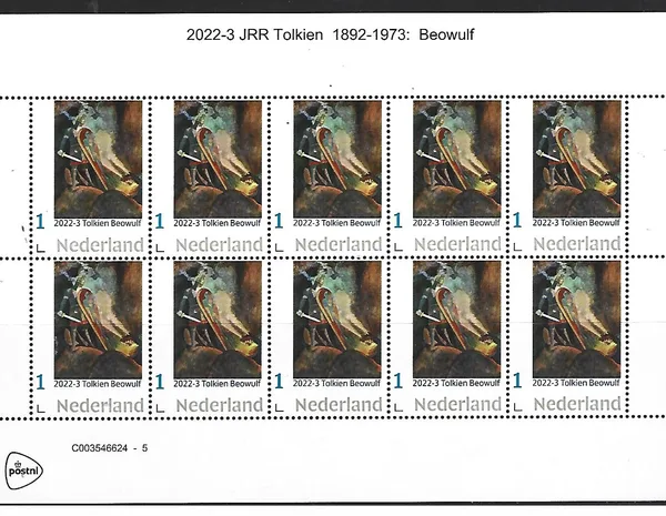 Netherlands 2022-3 JRR Tolkien: Beowulf sheetlet MNH