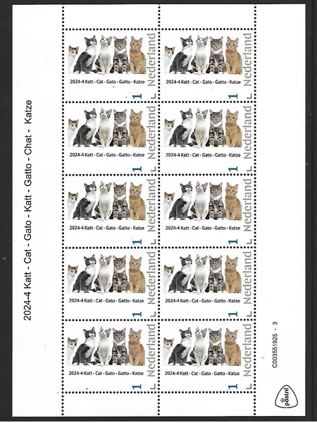 Netherlands 2024-4 Cat sheet MNH