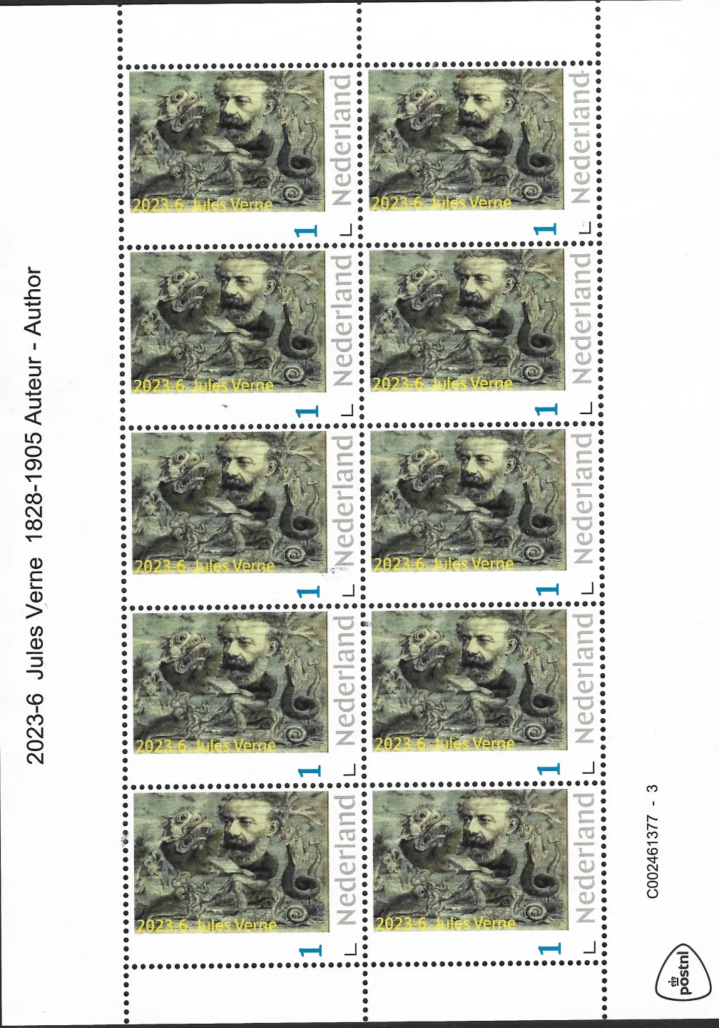 Niederlande 2023-6 Jules Verne 1828-1905 Autor postfris/mnh