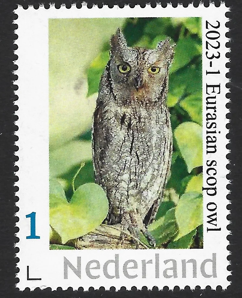 Pays-Bas 2023-1 chouettes Eurasian scrop owl neuf/mnh