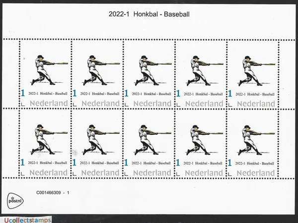 Nederland 2022-1 Honkbal - Baseball Vel/sheetlet postfris/mnh