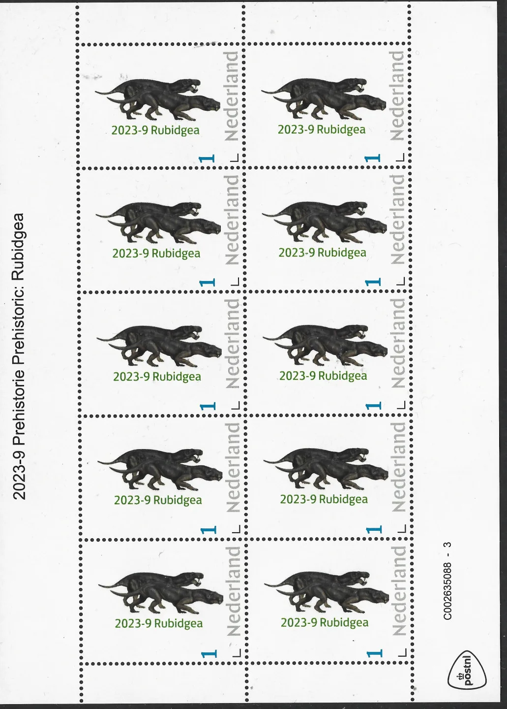 Niederlande 2023-9 Prähistorie: Rubidgea vel-Sheetlet postfrisch/mnh