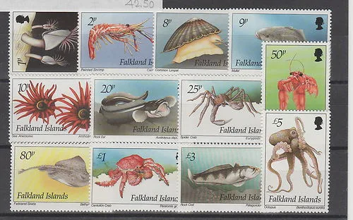 608-619 Falkland 1994 Frankeerzegels zeedieren - sealife - meerestiere postfrs/mnh