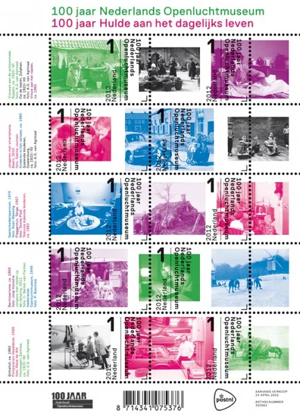 Nederland v2915-2924 OPENLUCHTMUSEUM 2012vel/sheetlet postfris/mnh