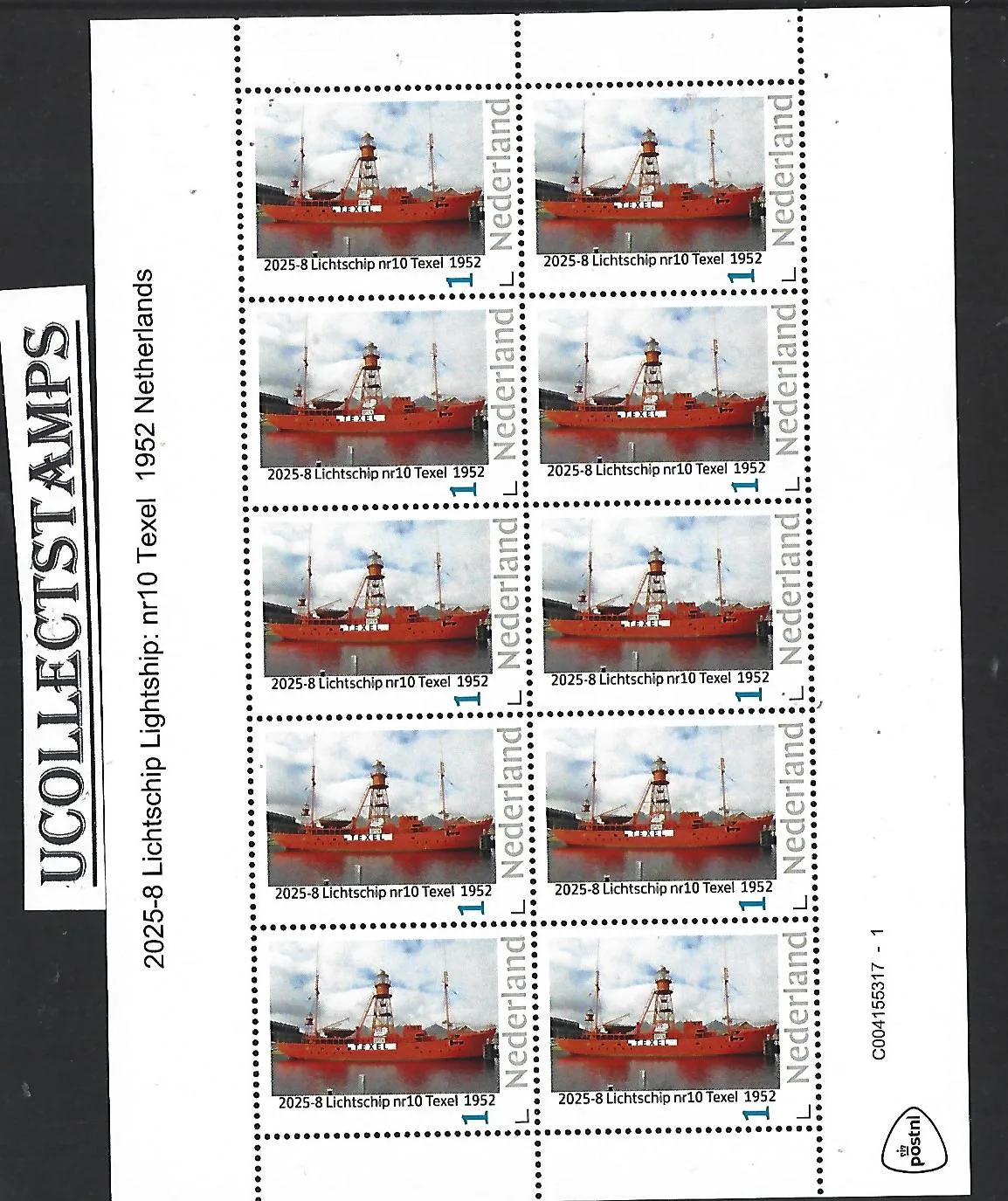 Netherlands 2025-8 Lichtschip: nr10 Texel 1952 sheet MNH