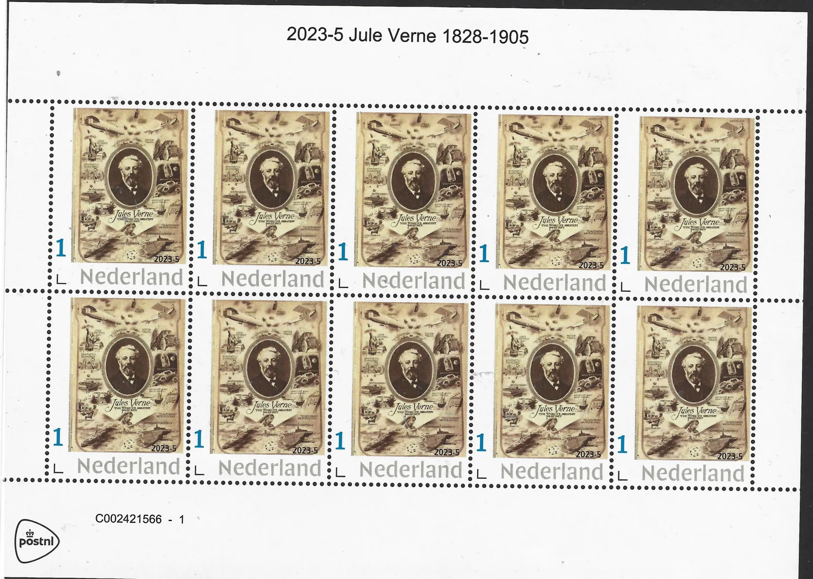2023-5 Jules Verne 1828-1905 MNH