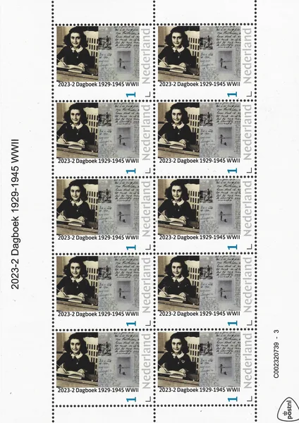 Nederland 2023-2 Anne Frank 1929-1945 Diary vel-sheetlet postfris/mnh