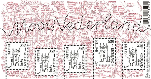 Nederland 3613 Mooi Nederland Hattem velletje-sheetlet 2018 postfris-mnh