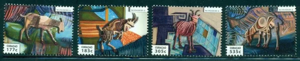 Curacao 273-276 jaar vd Geit - year of the Goat 2015 postfris/mnh