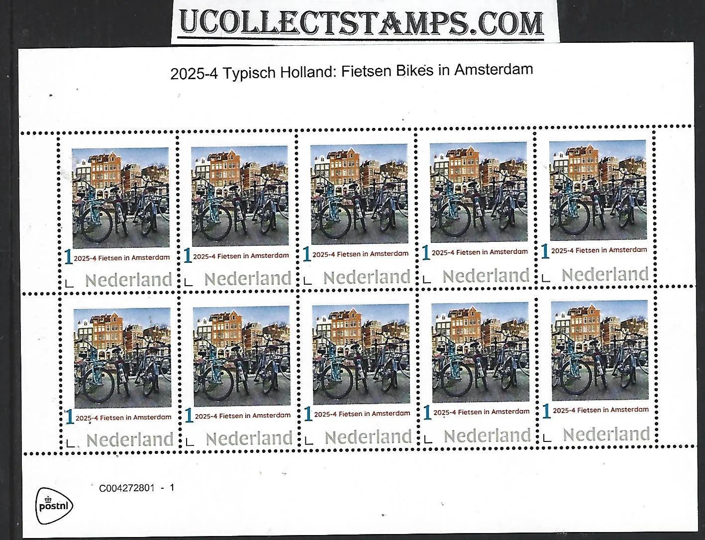 Netherlands 2025-4 Typical Holland: Amsterdam bikes sheet MNH
