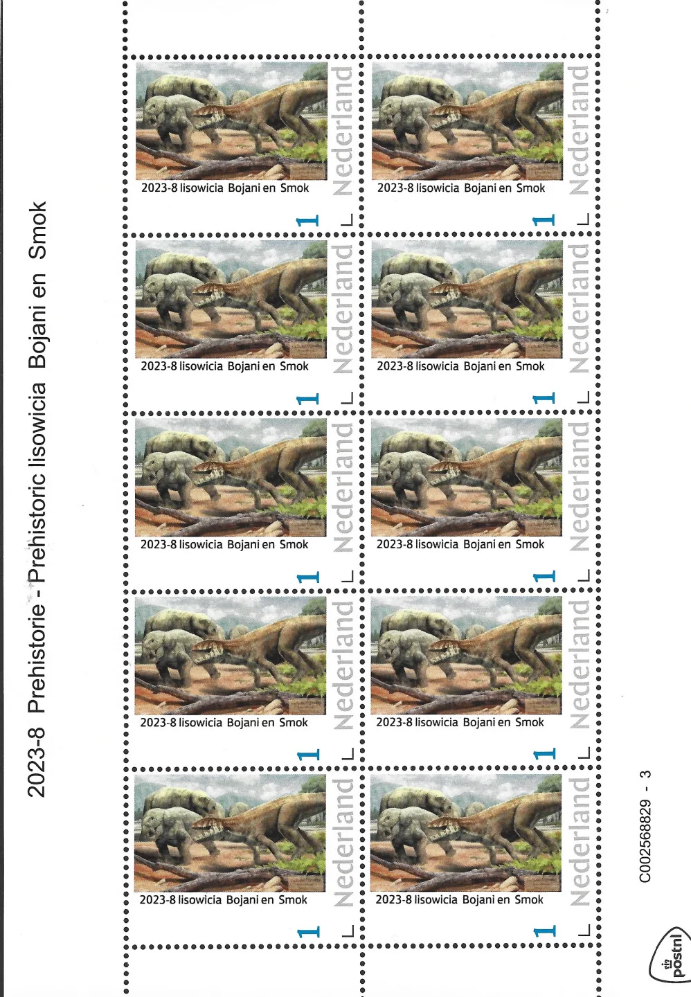 2023-8 Prehistorie prehsistoric : Lisowicia en Smok vel-sheetlet postfris/mnh
