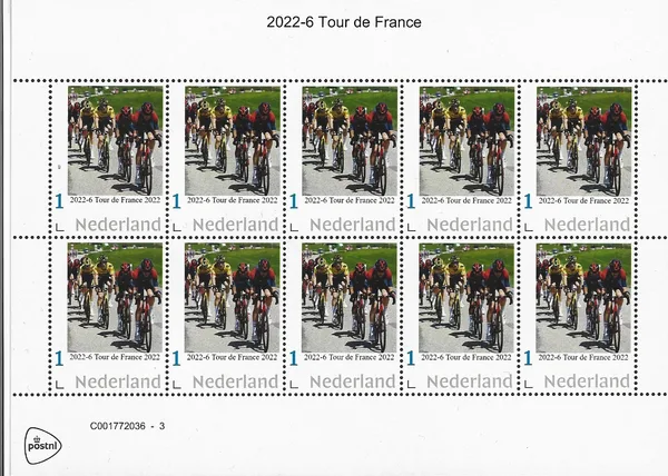 Netherlands 2022-6 Cycling Tour de France sheet MNH