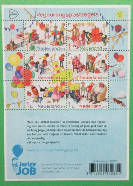 Nederland V3614-3619 Verjaardagzegels velletje-sheetlet 2018 postfris-mnh