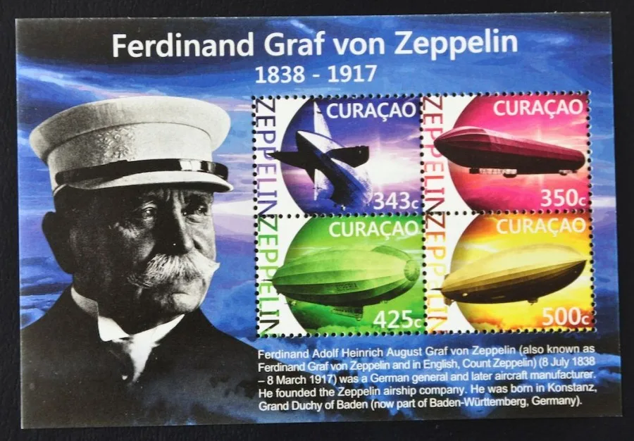 Curacao 277 Ferdinand Graf von Zeppelin blok-m/s 2015 postfris/mnh