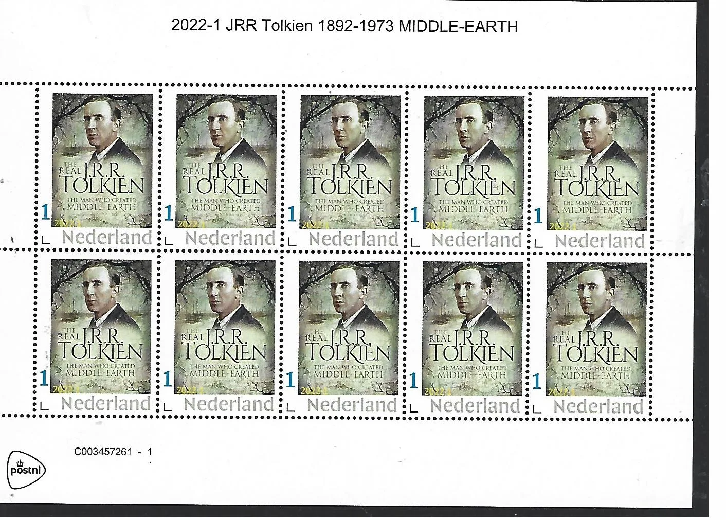 Niederlande 2022-1 JRR Tolkien 1892-1973 Mittelerde Sheetlet postfrisch/ungebraucht