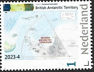 Netherlands 2023-4a Antarctica: British Antarctic Territory map MNH