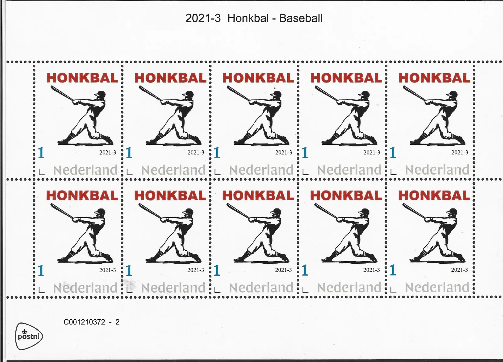 Niederlande 2021-3 Baseball Markenheftchen postfrisch/mnh
