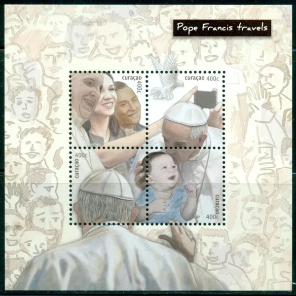 Curacao 278 Paus Franciscus reizen - Pope Franciscus blok-m/s 2015 postfris/mnh