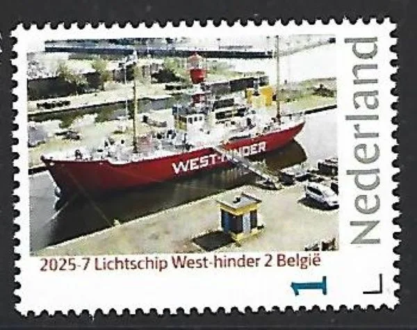 Nederland 2025-7 Lichtschip lightship: West-hinder 2 België postfris/mnh