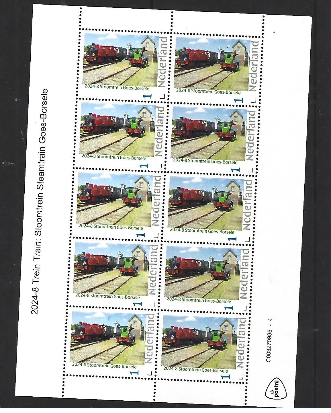 Netherlands 2024-8 Train Steam Train Goes-Borsele sheetlet MNH