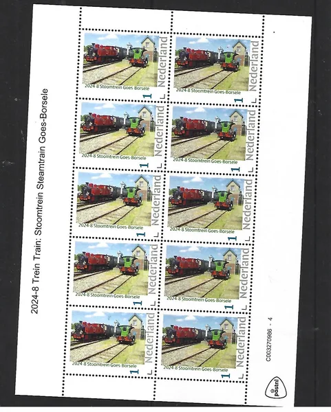 Netherlands 2024-8 Train Steam Train Goes-Borsele sheetlet MNH