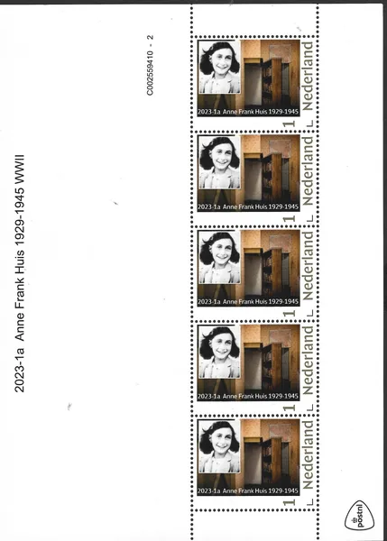 2023-a1 Anne Frank House 1929-1945 WWII sheet MNH