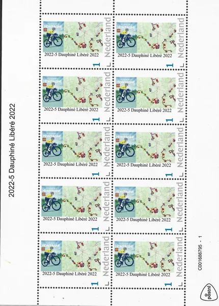 Nederland 2022-5 Wielrennen Cycling Dauphiné Libéré vel-sheetlet postfris/mnh