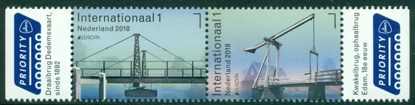 Nederland 3630-3631 Europa bruggen - bridges 2018 postfris-mnh
