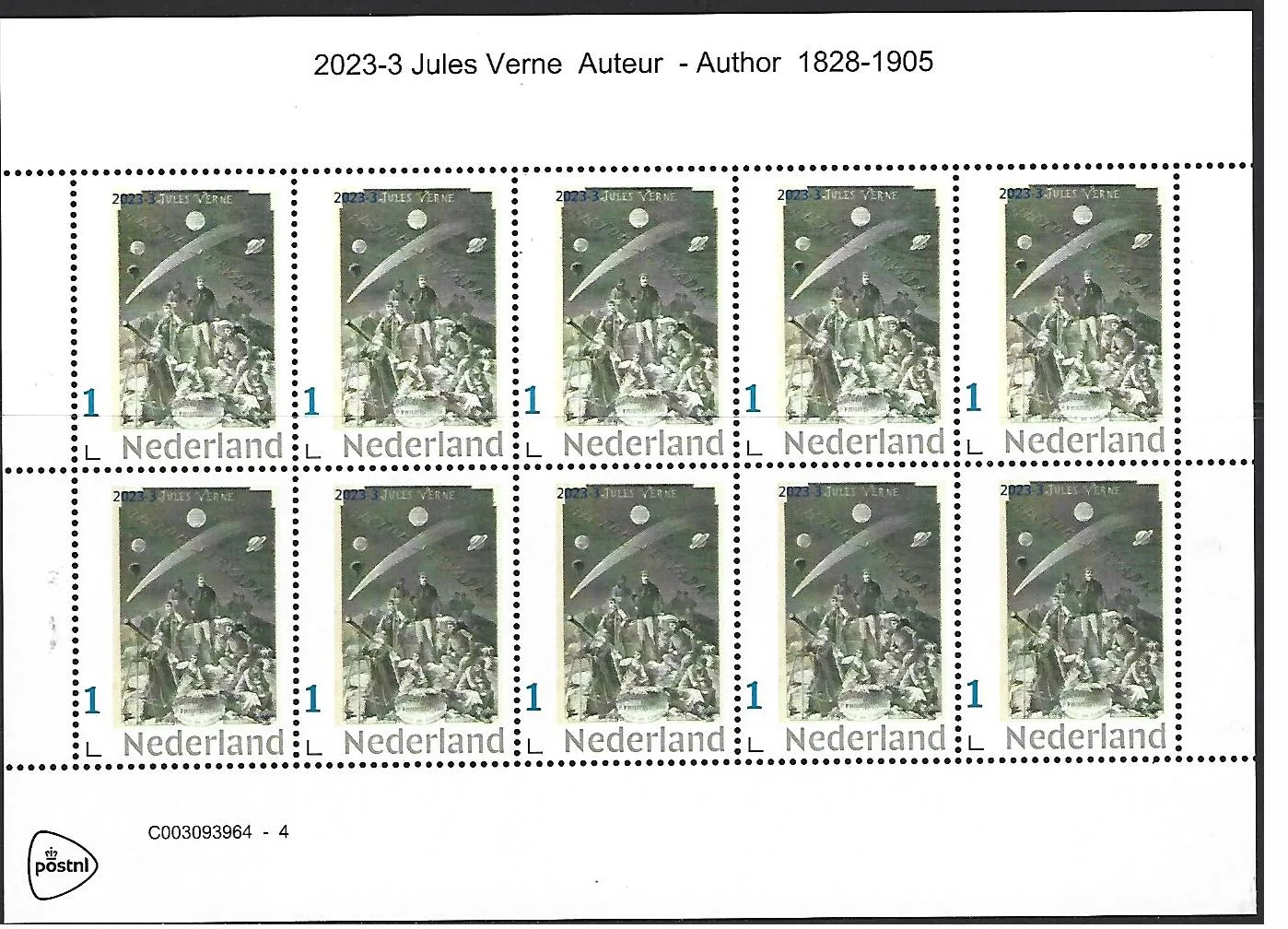2023-3a Jules Verne: Hector Servadac Space sheetlet postfris/mnh