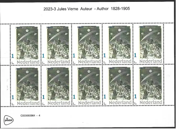 2023-3a Jules Verne: Hector Servadac Space sheetlet postfris/mnh
