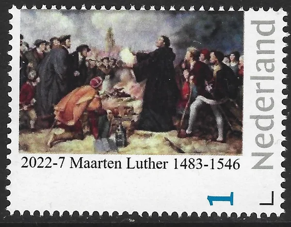 Nederland 2022-7 Luther Reformatie Luther verbrand bul postfris/mnh