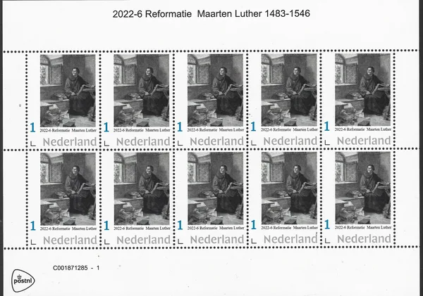 Netherlands 2022-6 Reformation Martin Luther sheet-sheetlet MNH