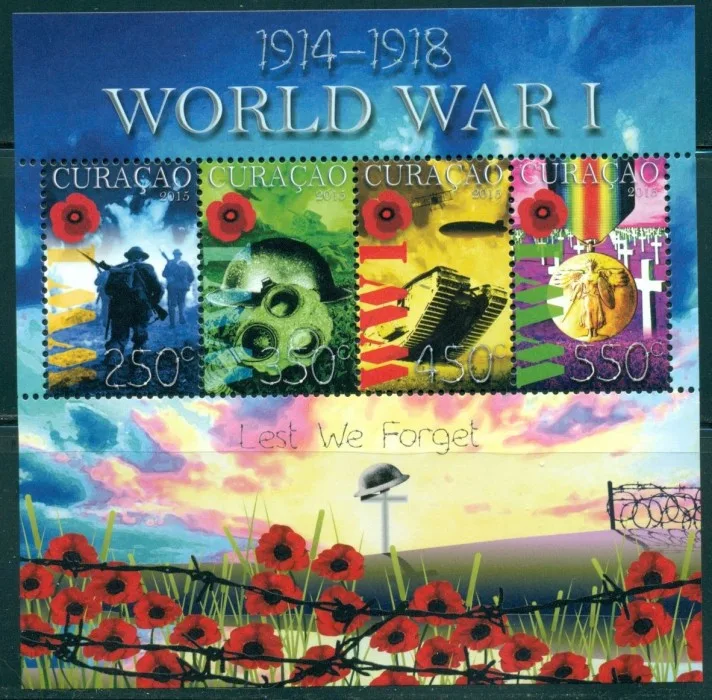 Curacao 286 First World War - WWI souvenir sheet 2015 MNH