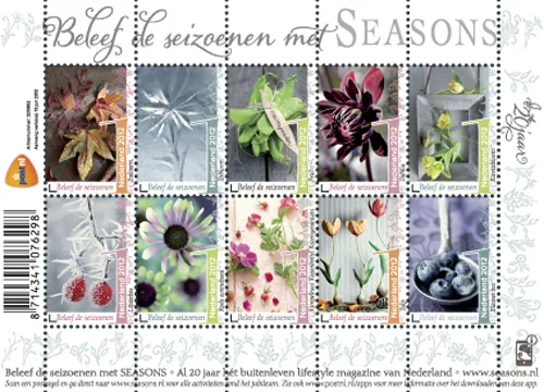 Netherlands V2957-2964 Experience the Seasons - Flowers 2012 sheetlet MNH