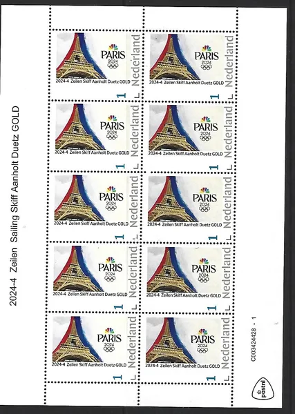 Netherlands 2024-4 Paris Sailing Skiff sheetlet MNH
