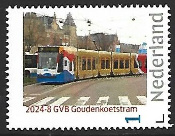 Netherlands 2024-8 Tram: GVB Amsterdam Golden Coach Tram MNH