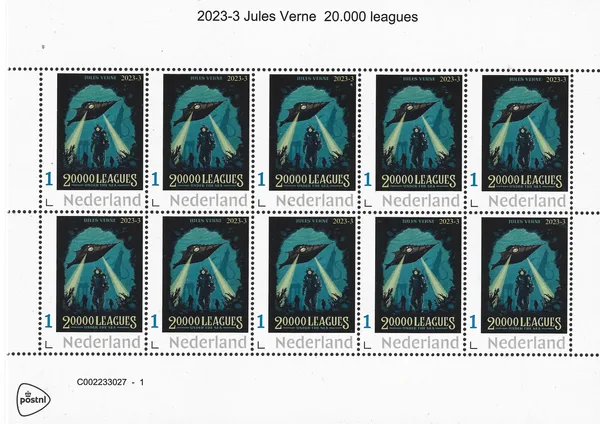 Nederland 2023-3 Jule Verne 20.000 leagues vel-sheetlet postfris/mnh