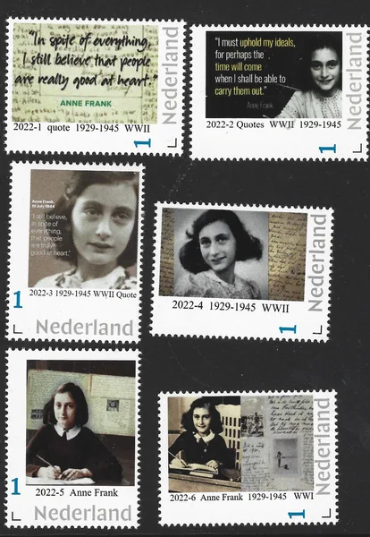 Nederland 2022 Anne Frank 1929-1945 WWII YEARSET postfris/mnh
