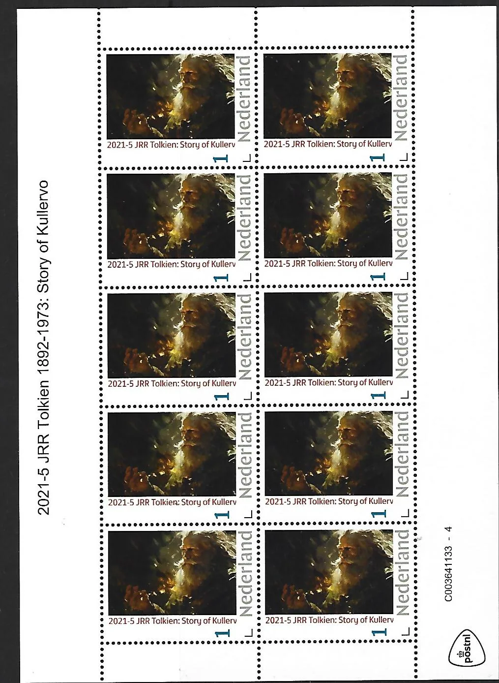 Pays-Bas 2021-5 JRR Tolkien : Story of Kullervo feuillet neuf/mnh