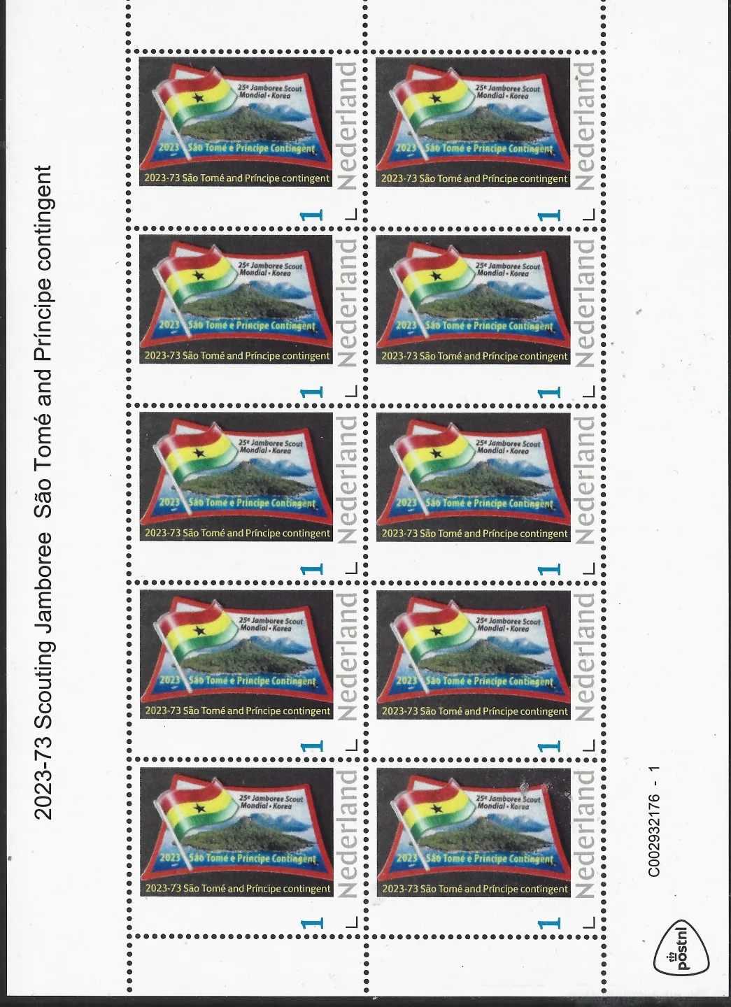 Niederlande 2023-73 Scouting Jamboree São Tomé und Príncipe Kontingent Blockmarke postfrisch/mnh