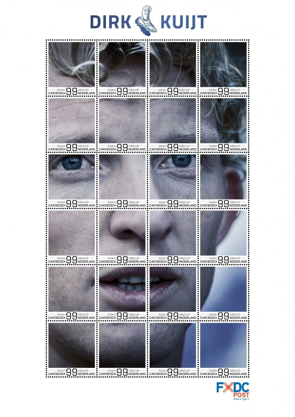 Caribbean Netherlands Bonaire 2017 Dirk Kuijt football sheet MNH