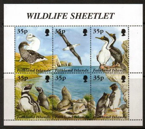 653-658 Falkland 1995 Native animals - birds penguins sheet MNH