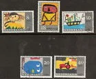 849-853 Kinderzegels, kindertekeningen 1965 gestempeld