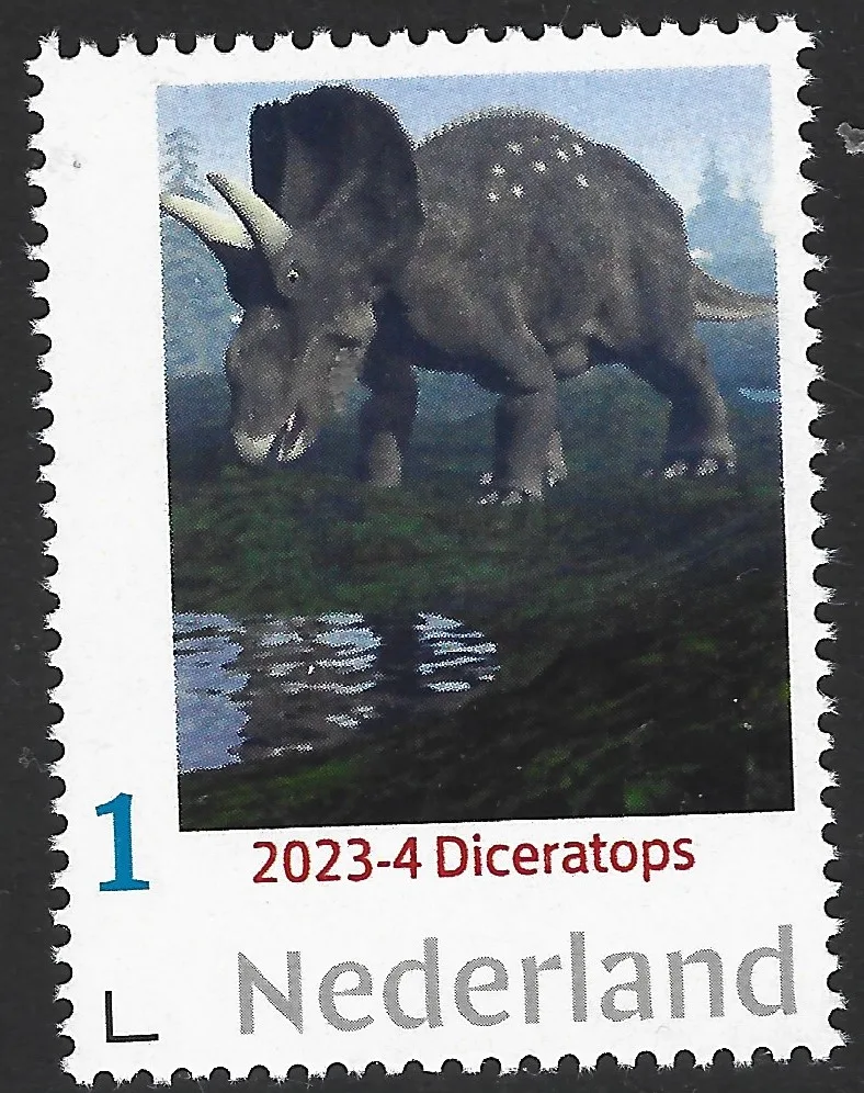 Niederlande 2023-4 Prähistorie - Diceratops postfrisch/mnh