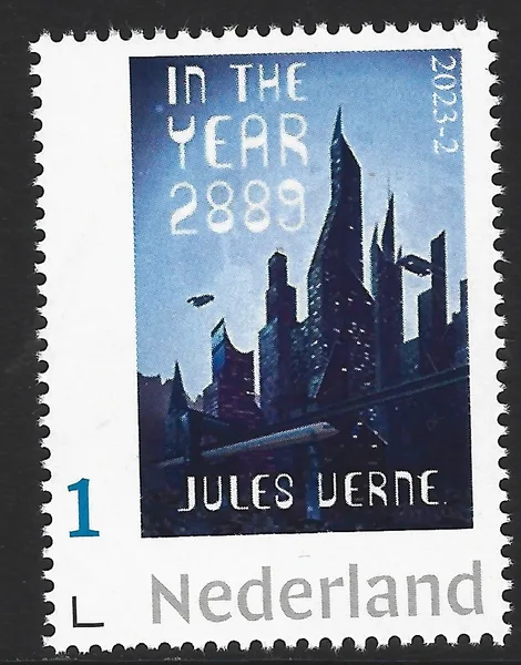 Nederland 2023-2 Jules Verne in the year 2889 postfriis/mnh