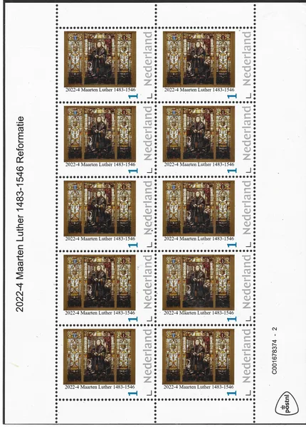 Netherlands 2022-4 Martin Luther Reformation sheetlet MNH